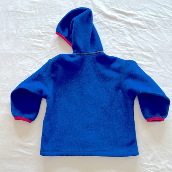 Patagonia Kids | Retro Pile Fleece Zip Up Jacket w/ Hood | 2T | Blue Red - Picture 3 of 5